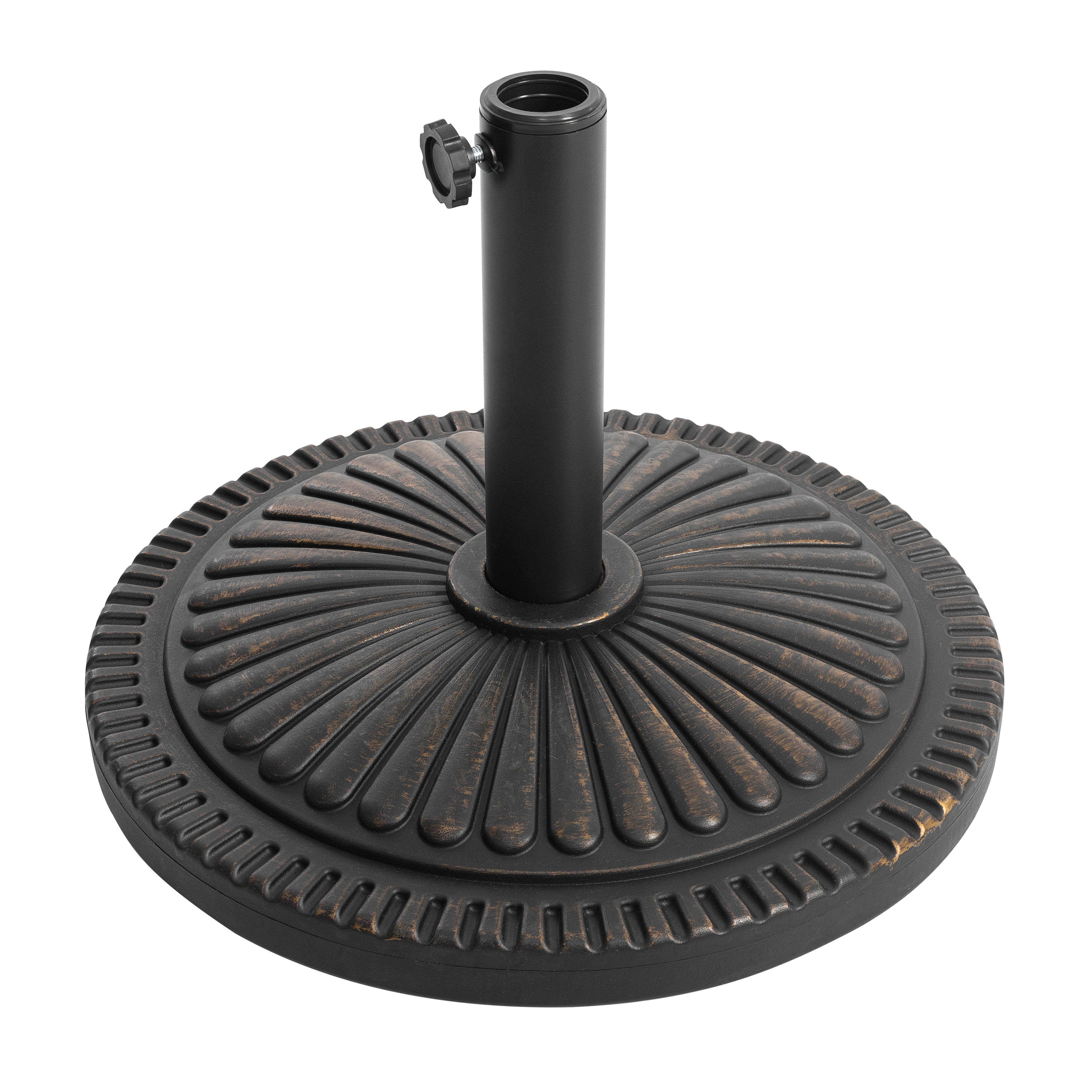 Avestar Runder Sonnenschirmständer 15 kg, aus Polyethylen und Beton