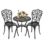 Avestar 3-Teiliges Aluminium-Set mit Schirmloch für die Terrasse