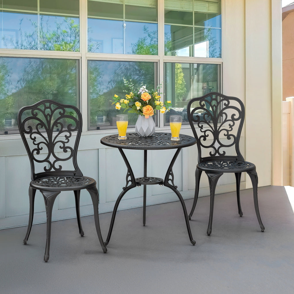 Avestar 3-Teiliges Aluminium-Set mit Schirmloch für die Terrasse