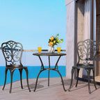 Avestar 3-Teiliges Aluminium-Set mit Schirmloch für die Terrasse