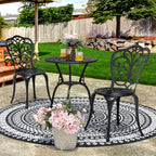 Avestar 3-Teiliges Aluminium-Set mit Schirmloch für die Terrasse