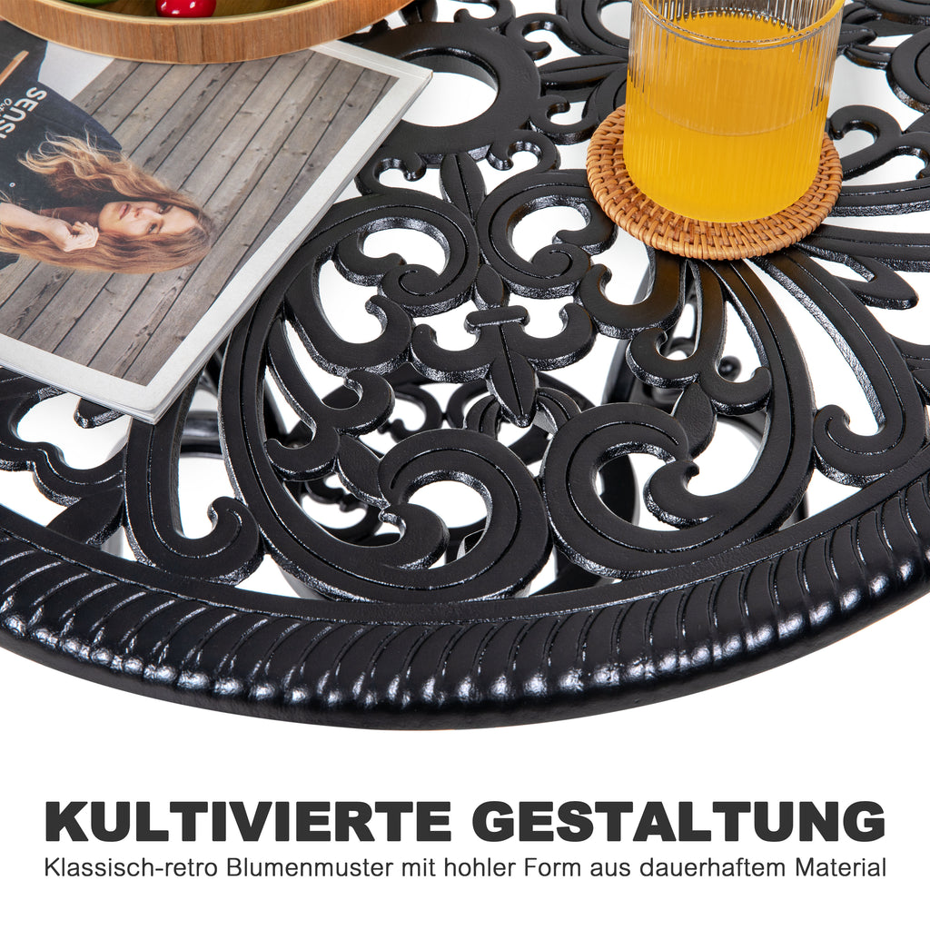 Avestar 3-Teiliges Aluminium-Set mit Schirmloch für die Terrasse