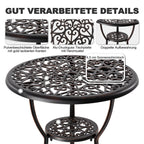 Avestar 3-Tlg. Terrassenset aus Gussaluminium mit 4,5 cm Schirmloch