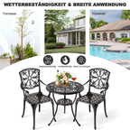 Avestar 3-Tlg. Terrassenset aus Gussaluminium mit 4,5 cm Schirmloch