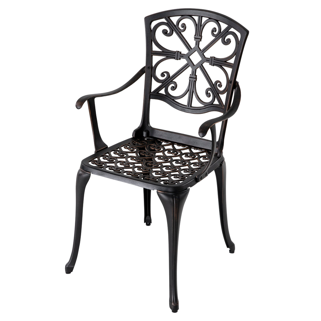 3-Tlg. Terrassenset aus Gussaluminium mit 4,5 cm Schirmloch