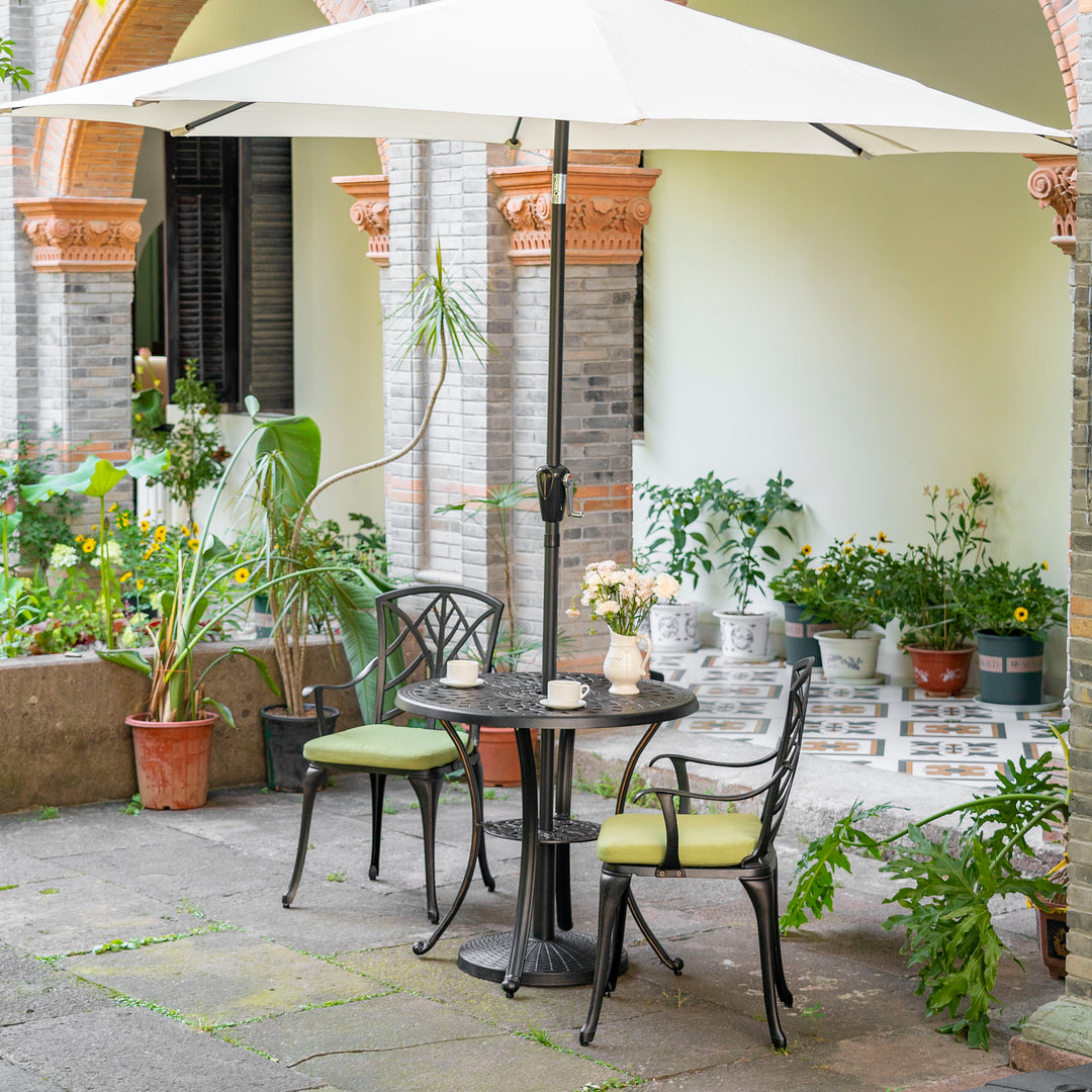 Aluminium-Sonnenschirm mit Kurbel & Neigungsverstellung