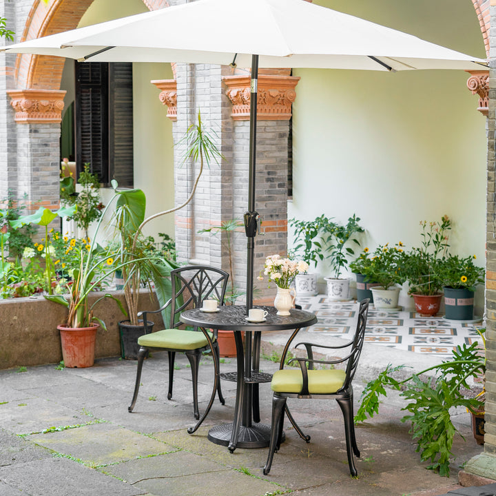 Aluminium-Sonnenschirm mit Kurbel & Neigungsverstellung